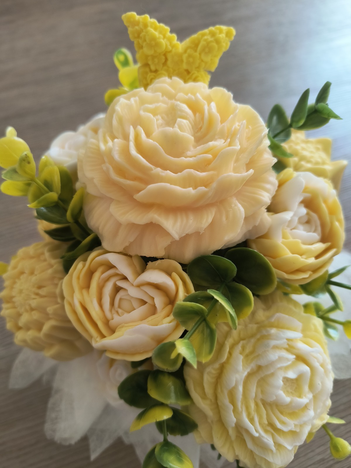 Yellow Soap Arrangement For Bathroom Decor With Fragrance/Great Gift