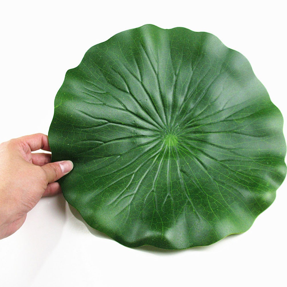 12 Pcs Artificial Lotus Leaves EVA Material for Decorative Party Fish Tank