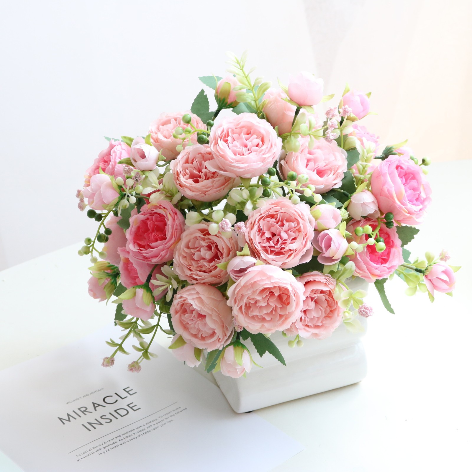 4Pcs DIY Floral Decorations Persian Rose Simulation Flowers Home Decoration New