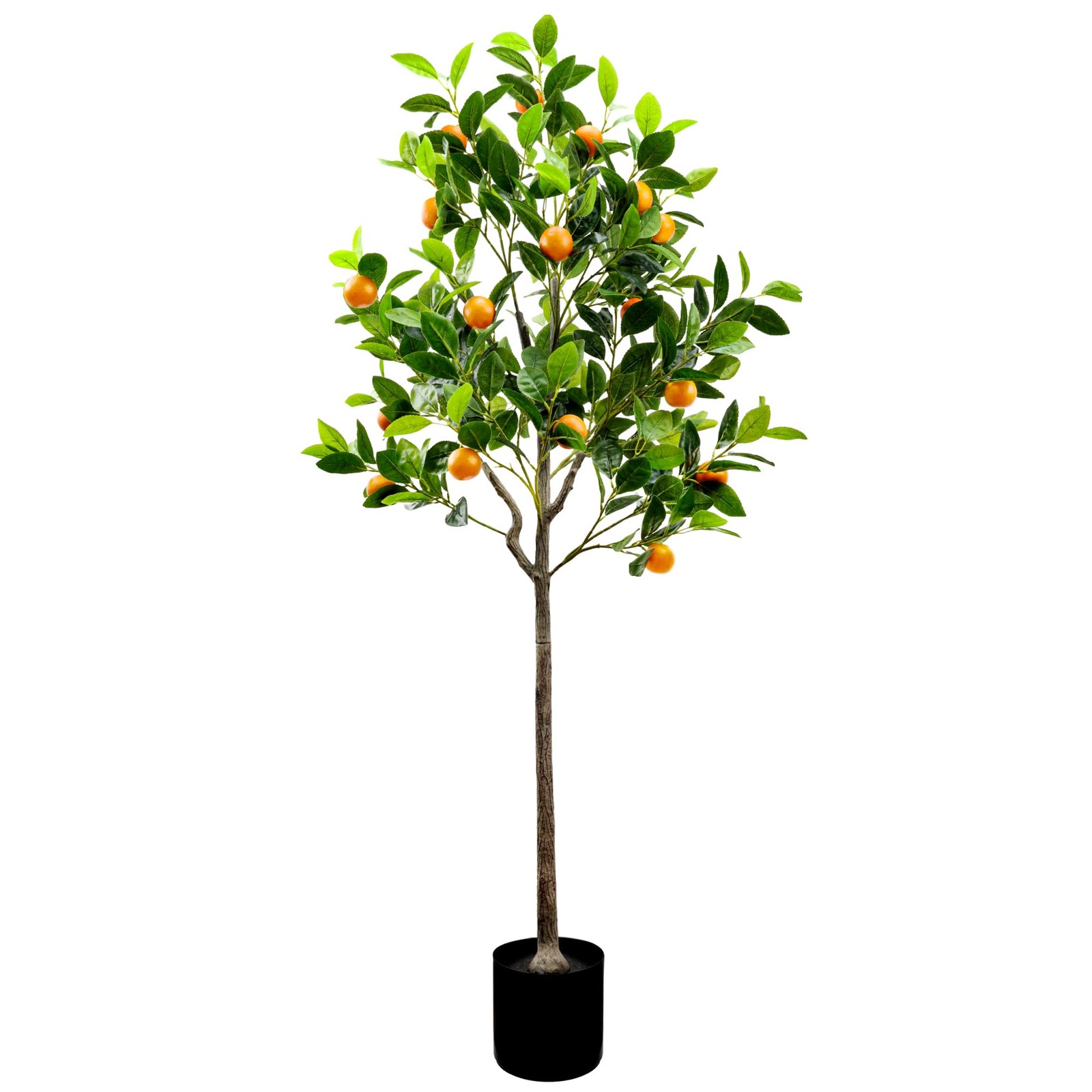 4.59 Feet Fake Orange Tree Artificial Green Plant Decoration