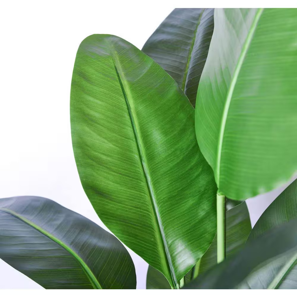 4 In. Artificial Green Indoor/Outdoor Bird of Paradise Plant Real Touch Leaves D