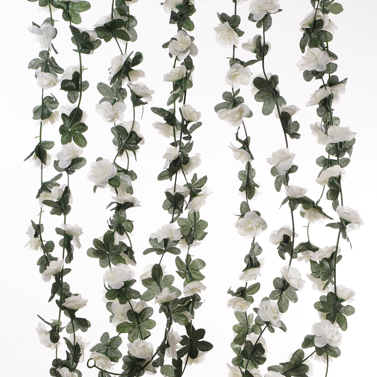 5 Pcs 41FT Flower Garland, Artificial Rose Garland Flowers Plants Fake Flower…