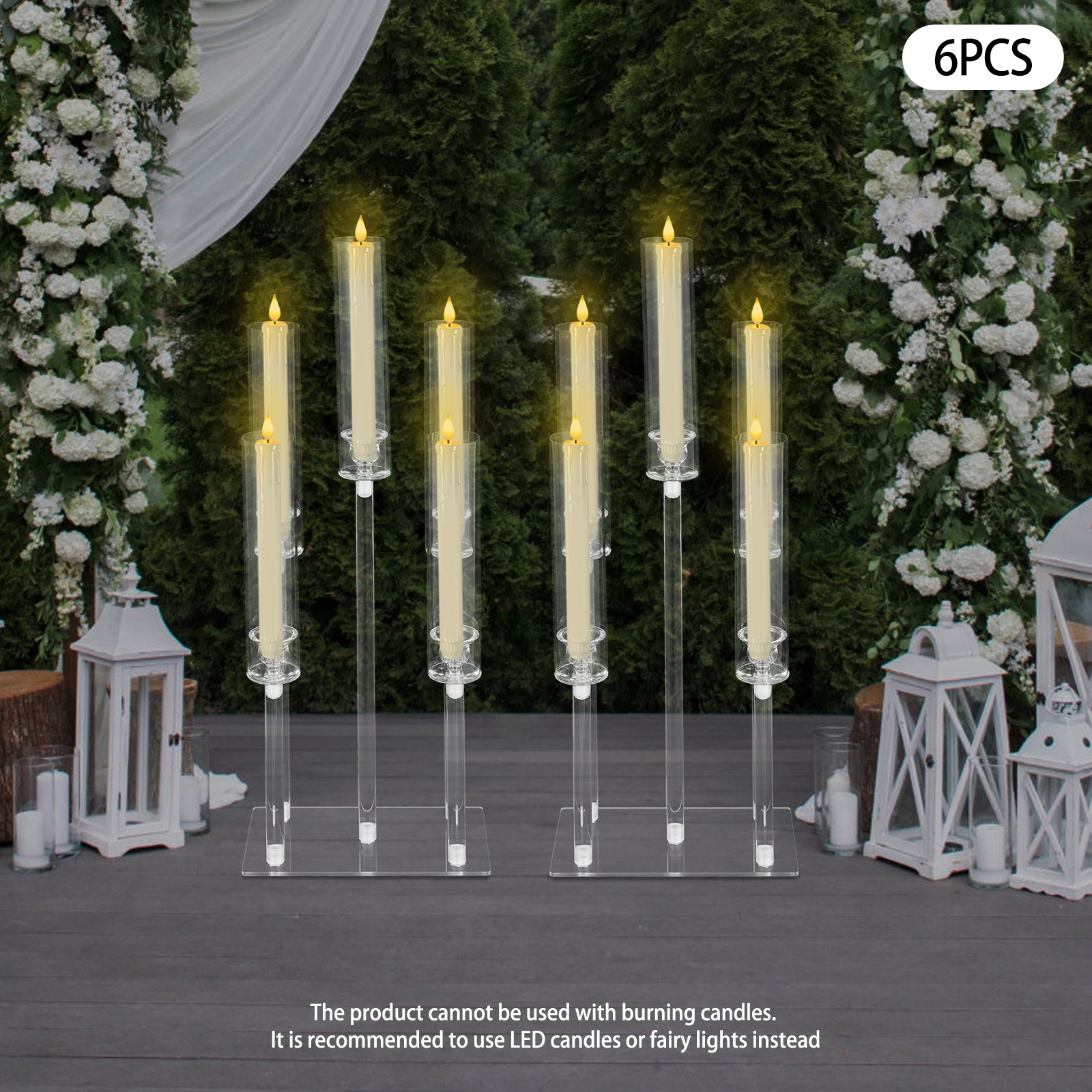Acrylic Candle Holder Tabletop Candle Holder Wedding & Party Centerpiece Decor