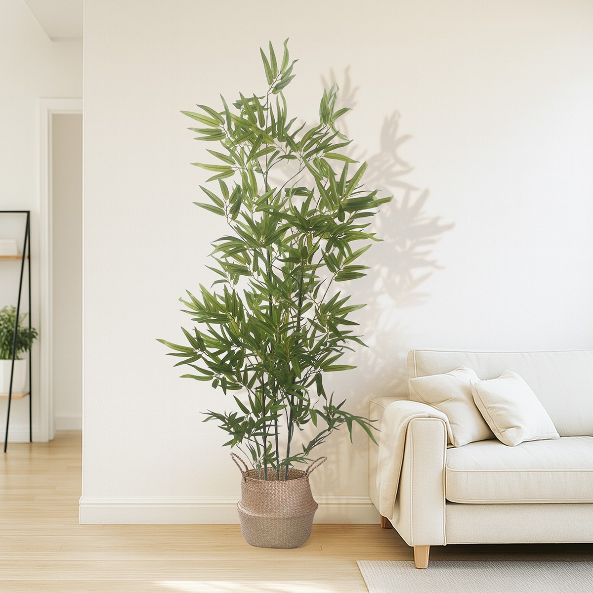 Artificial Bamboo Tree with Plant Pot, Fake Plants for Home Decor