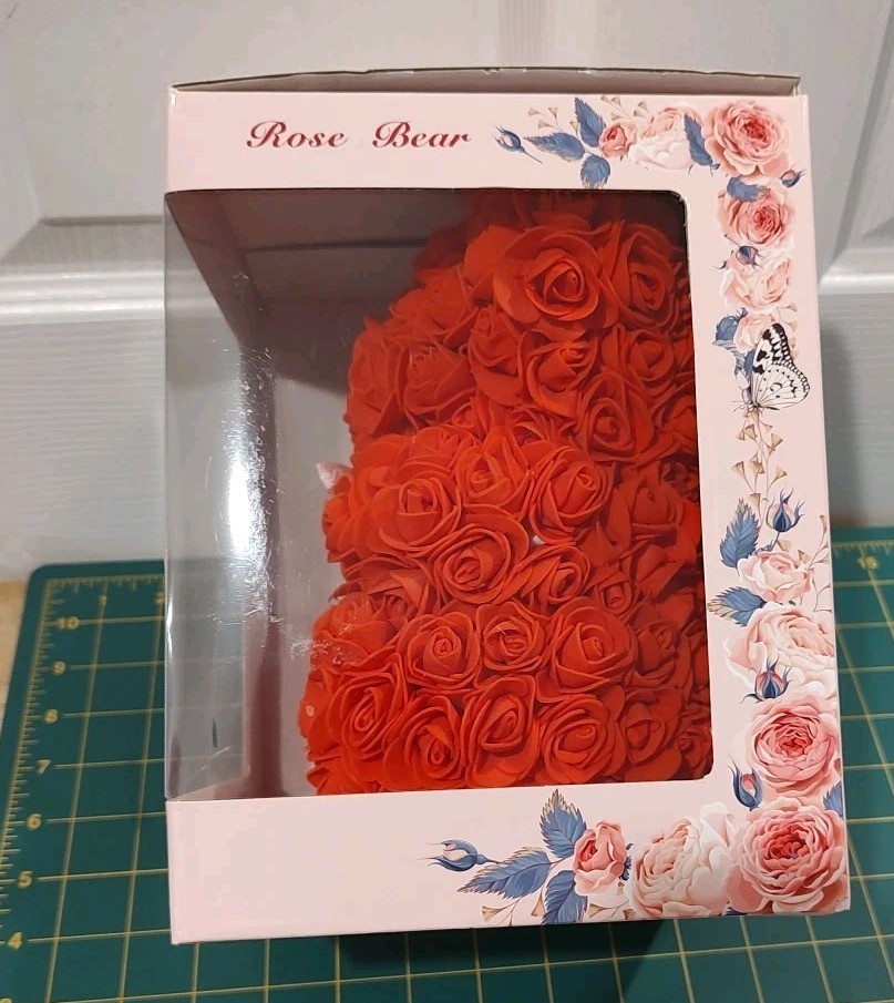 Teddy Bear Red Rose 8″ Scented Flower Bear – Perfect Gift