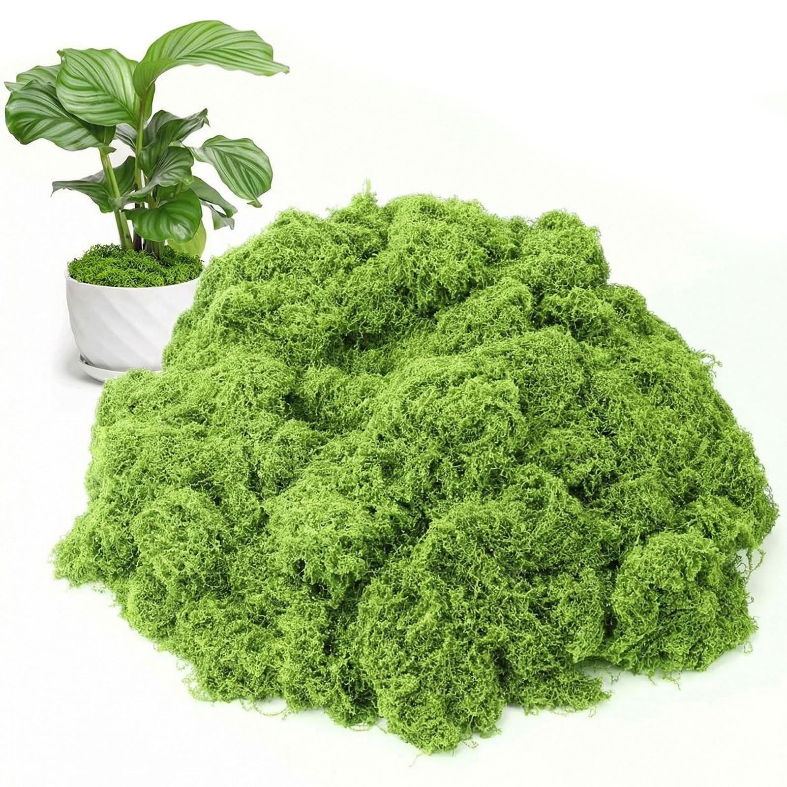 24.7oz Fake Moss For Crafts 1.54 lb Decorative Artificial Faux Green Indoor
