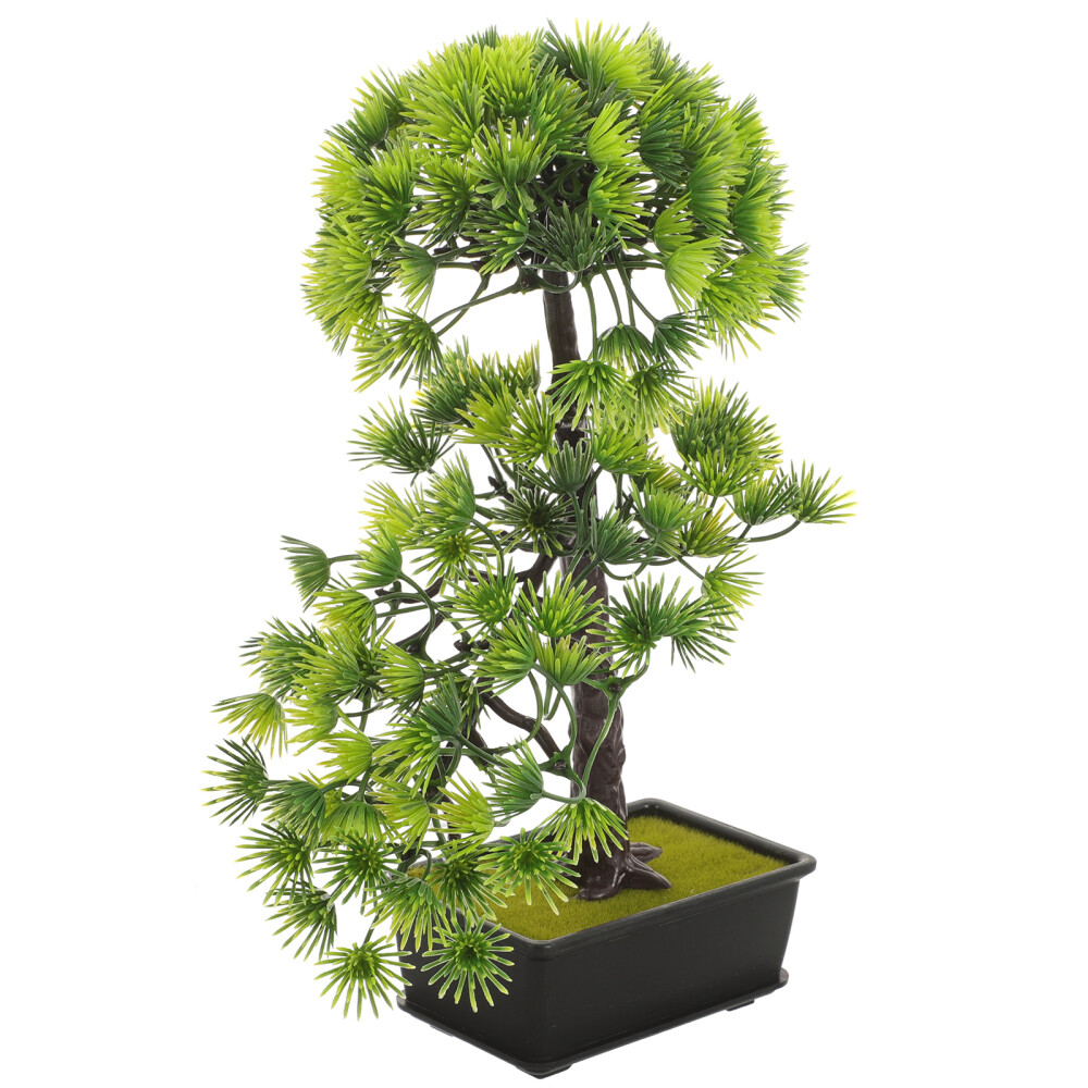 Artificial Pine Tree Ornament Plant Potted Bonsai Decoration Lifelike Potted