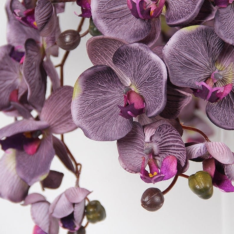 3pcs 37″ Tall Dark Purple Butterfly Orchid Flower Wedding Table Centerpiece