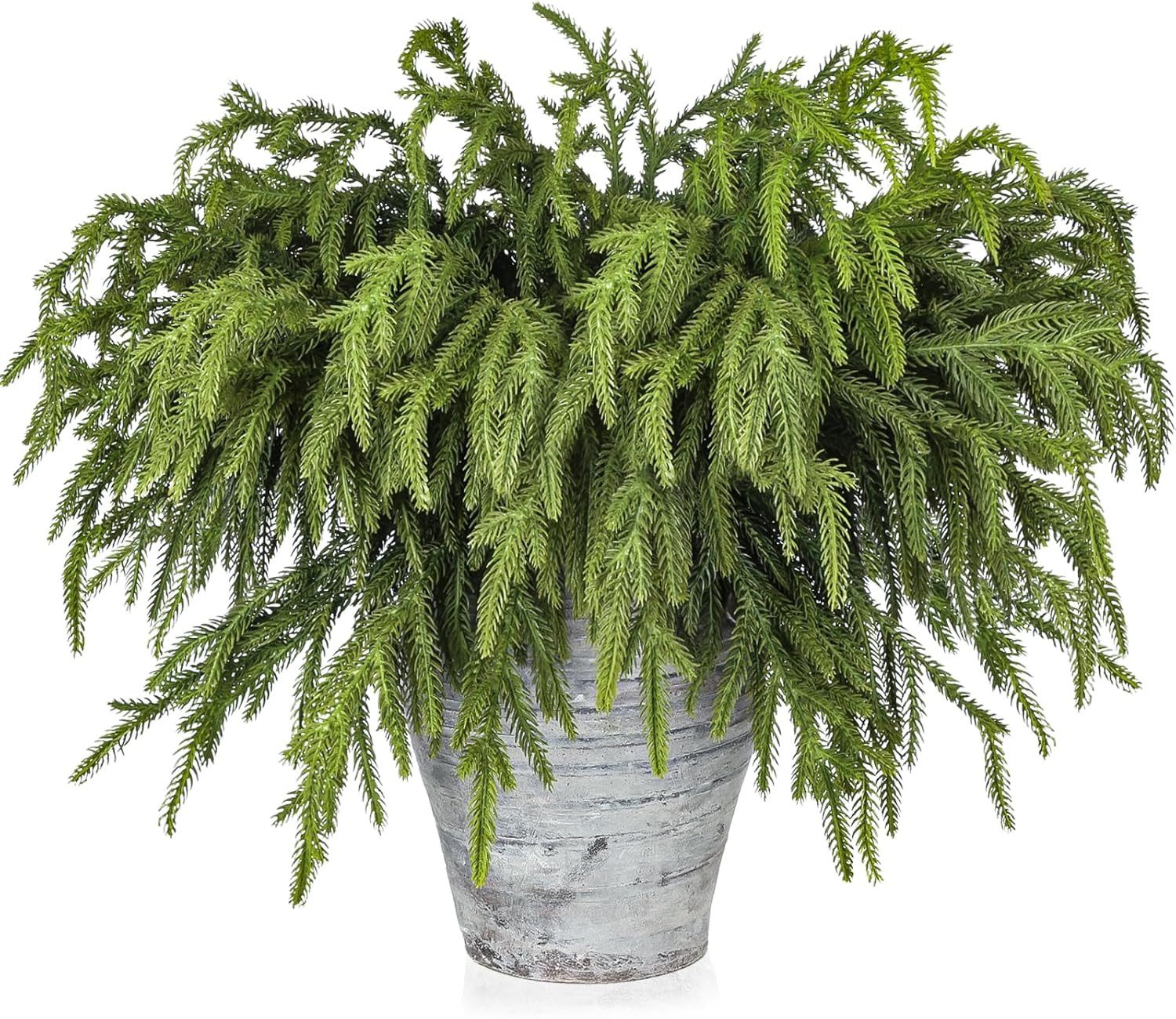 50 Pcs 18″ Real Touch Pine Branches for Christmas Decor & Arrangements