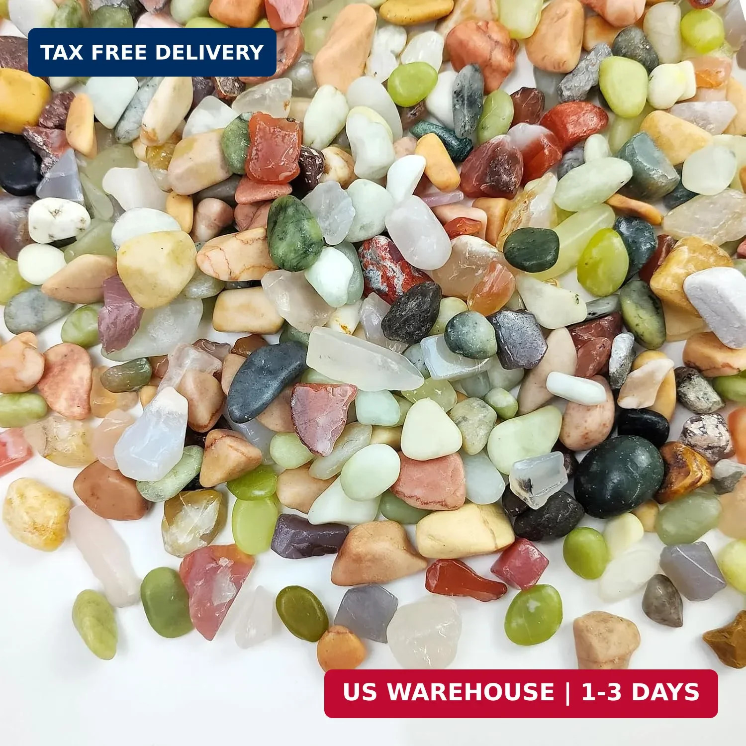 FANTIAN 2 Pounds Pebbles for Plants, 3/8 Inch Succulent Rocks, Decorative Polish
