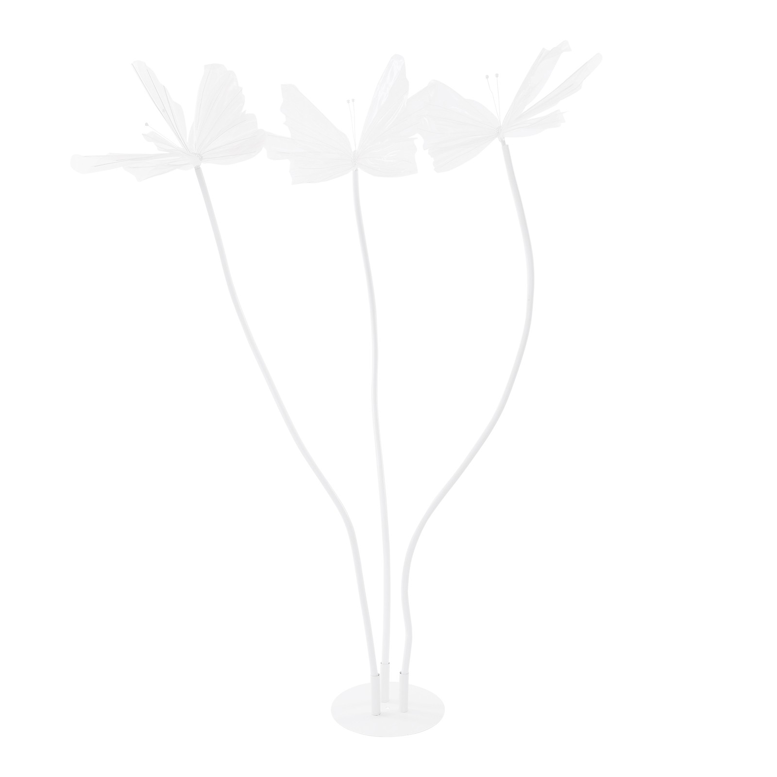 Butterfly Decoration with Standing Base, Artificial Decoration Butterflies White
