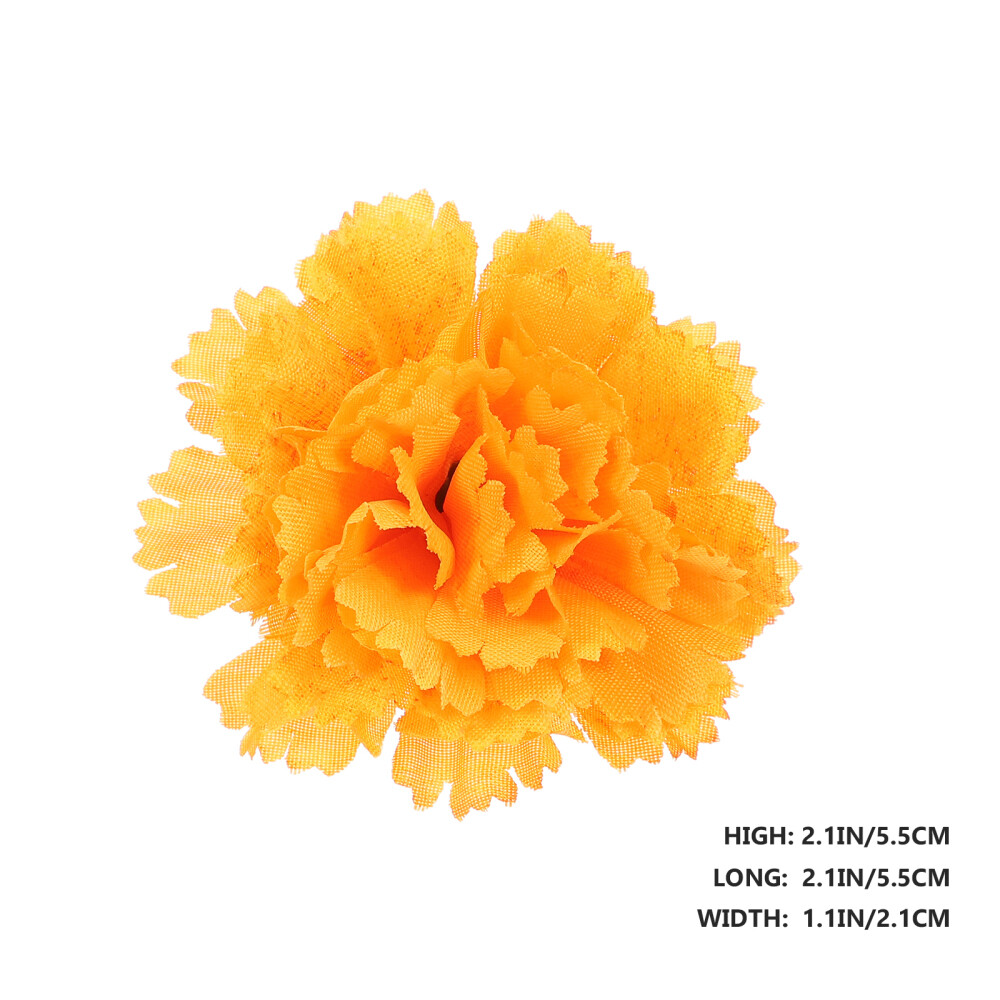 50PCS Simulation Marigold Ornament Decorative Flower Heads Garland DIY Making
