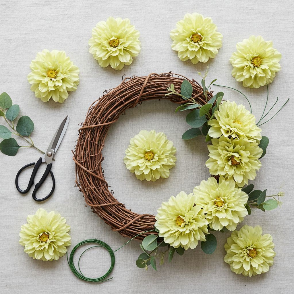 Green Peony Flowers Set of 8 Faux Blooms 5 Inch Floral Heads Wired Craft Wreath