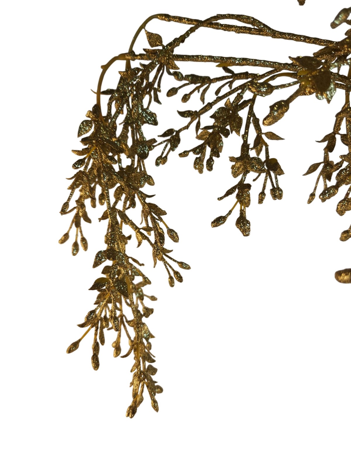 Glittery Gold Artificial Floral Branches For Holiday Decor Centerpiece Crafts