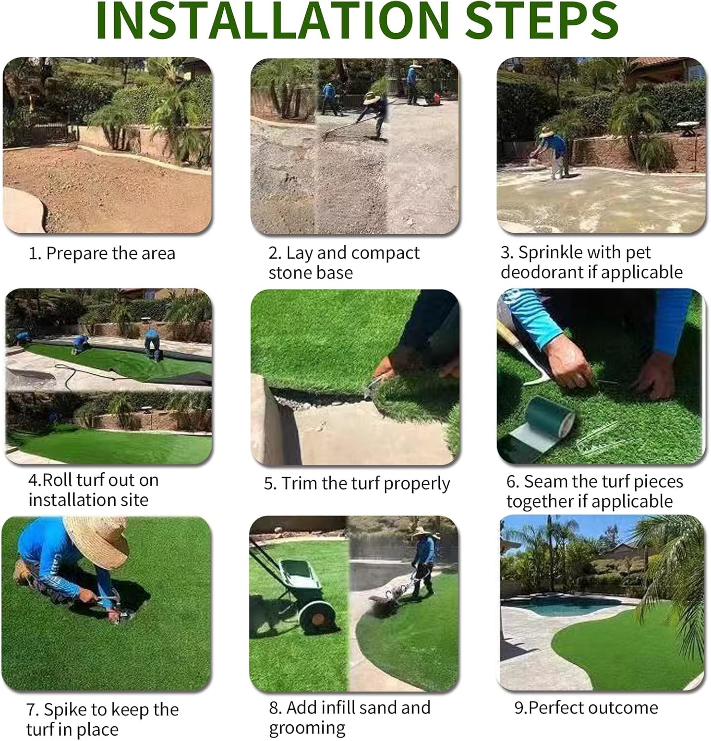 Indoor/Outdoor Artificial Grass 5ft X 10ft
