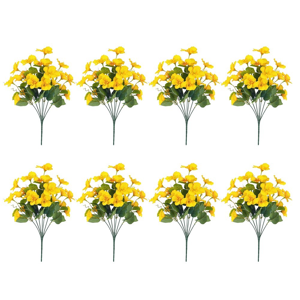 8 Bundles 16 5in Artificial Hibiscus Flowers for Indoor Outdoor For Decor