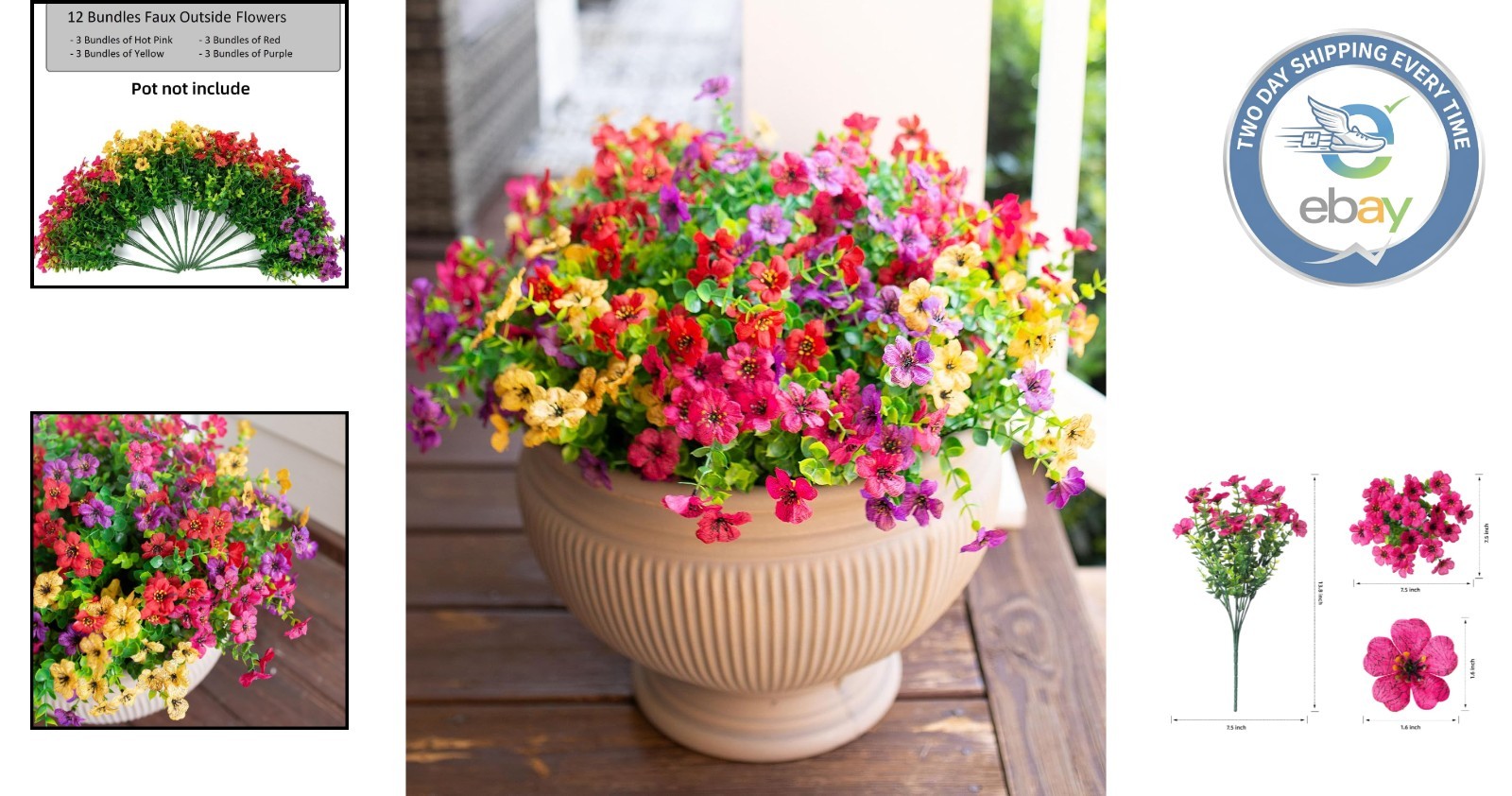 Vibrant Mixed Daisy & Eucalyptus Arrangement – 12 Bundles for -Round Beauty