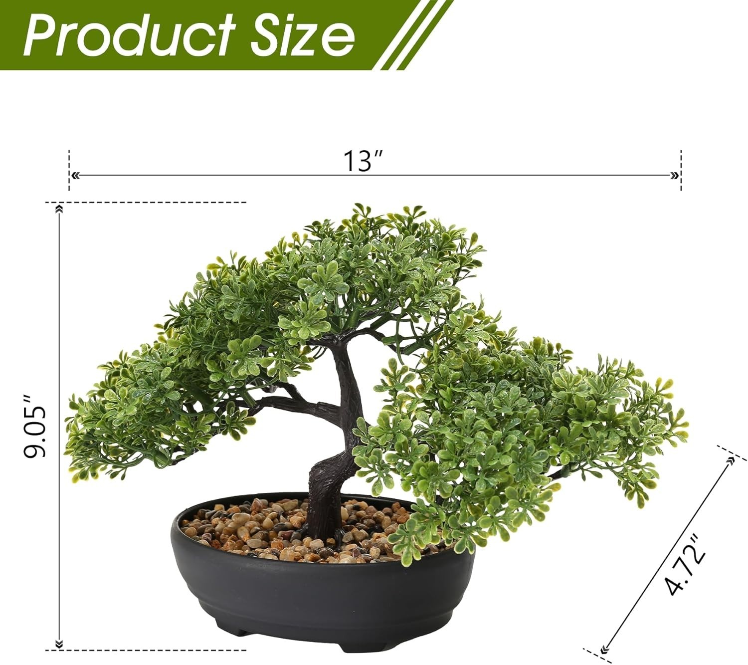 Compact 9.05″ Faux Juniper Bonsai Tree – Maintenance-Free Shelf Accent Piece