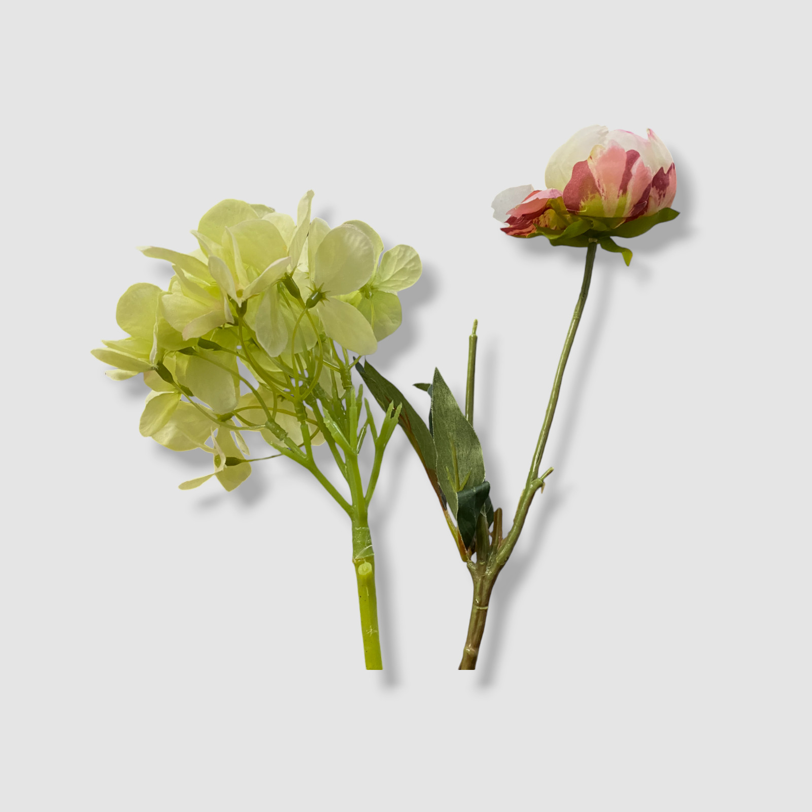 Terrain Faux Green & Pink Peony Floral Decorative Tree Spray