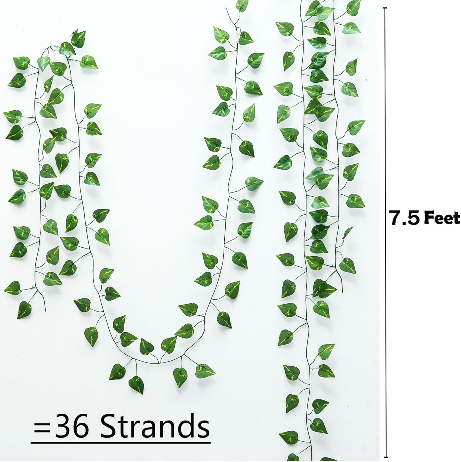 Artificial Ivy Garland 270 Feet 36 Pack Fake Greenery Wall Decor Plants