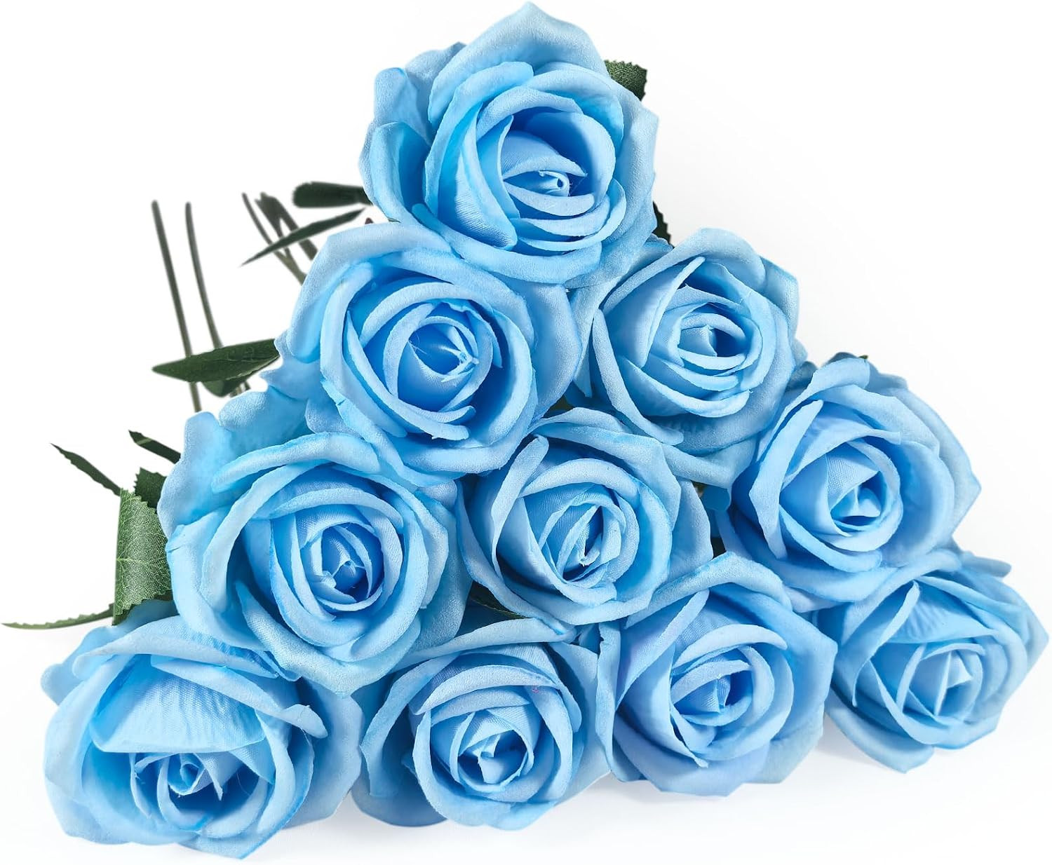 10 PCS Artificial Roses with Long Stems Silk Flowers Realistic Foam Flowers F…