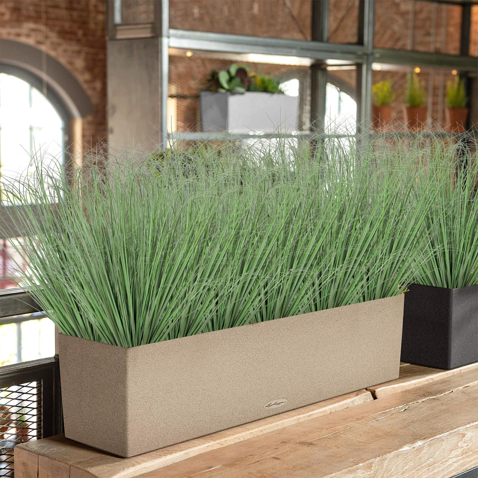 Artificial Grass Plants Outdoor 20 Bundles Fake Wheat Grass UV Resistant Faux…