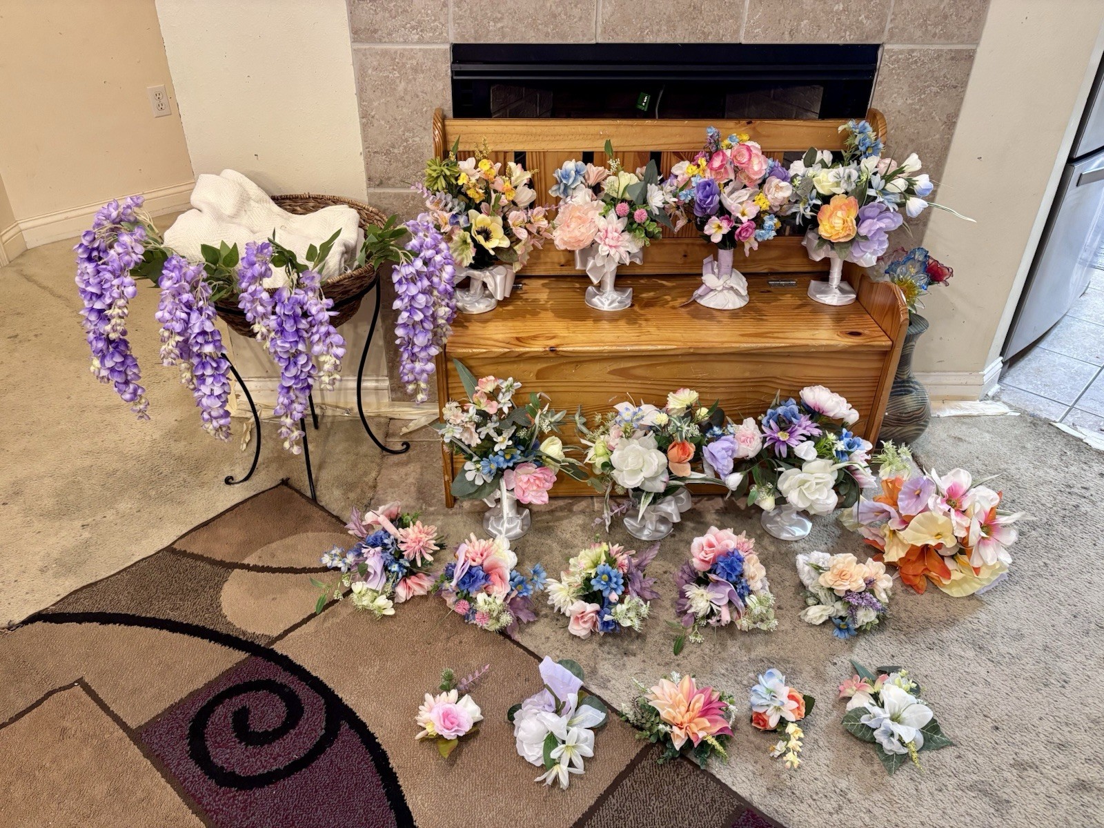 Huge Lot Handmade Floral Decor Home Party Shower bouquets Corsages Wildflowers