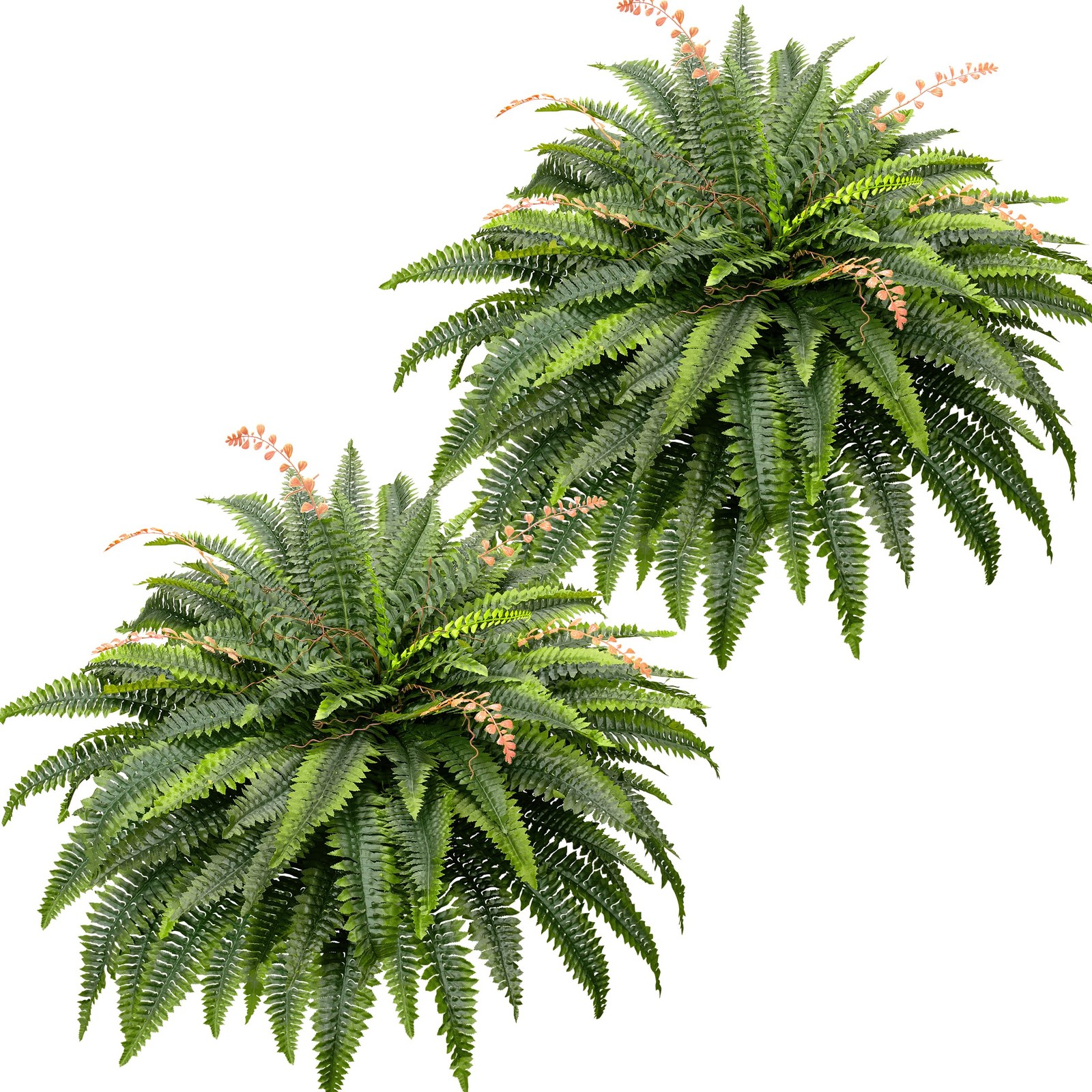128 Branches Fake Ferns Artificial Plants Large, 50″ Set of 2 Artificial Bost…