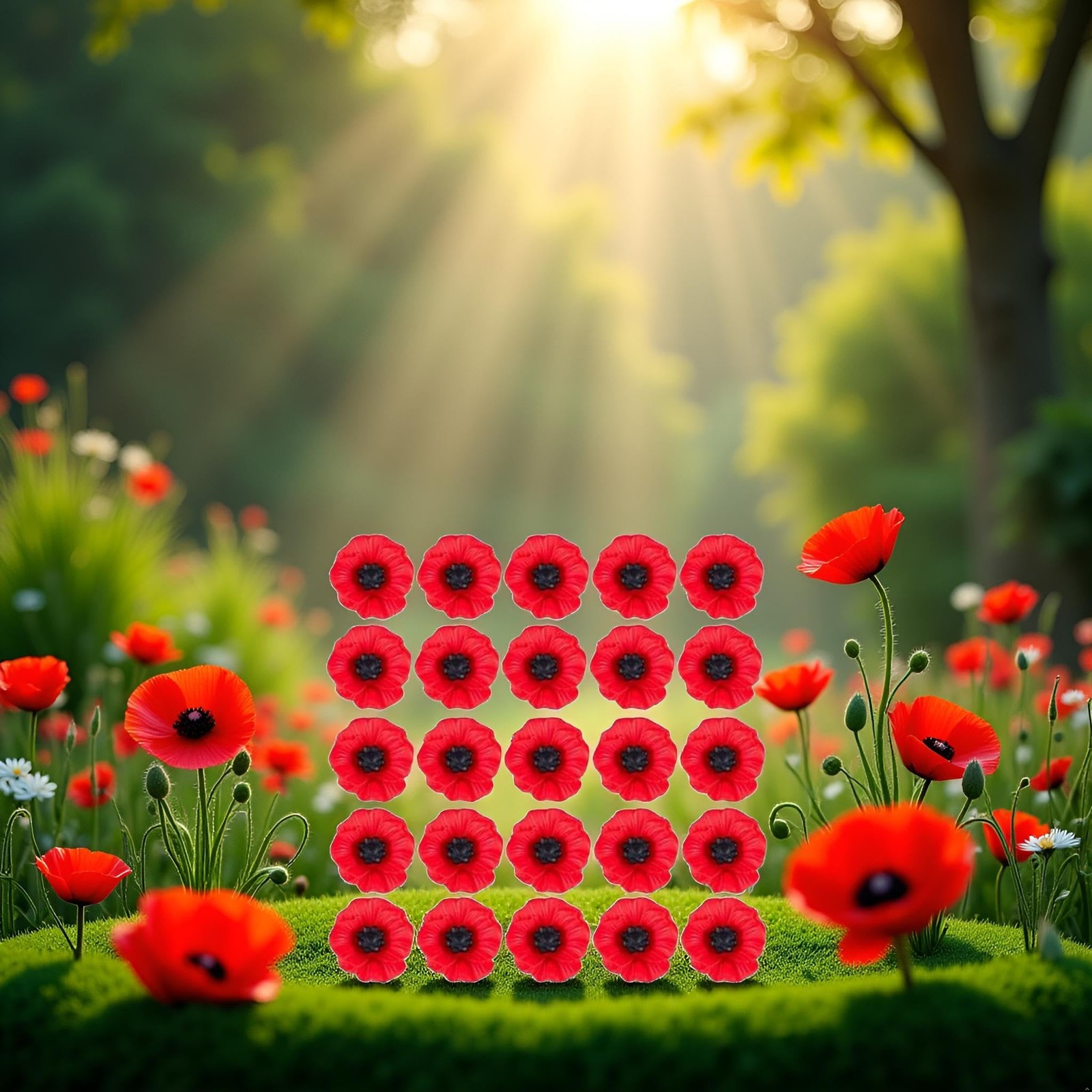 30 Pcs Red Resin Poppy Flowers Artificial Craft Poppies Charms Red Faux Flowe…