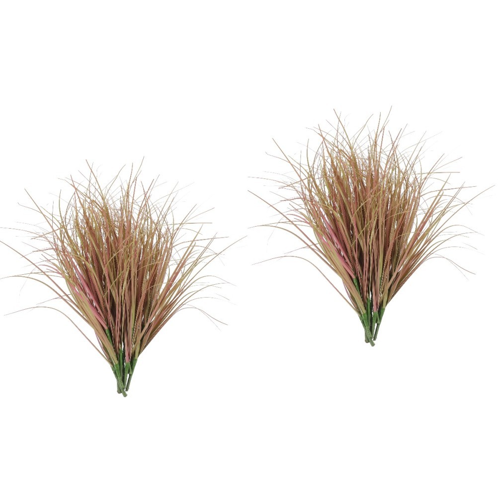 Set of 2 Artificial Tall Grass Plant Fake Decor Plants for outside