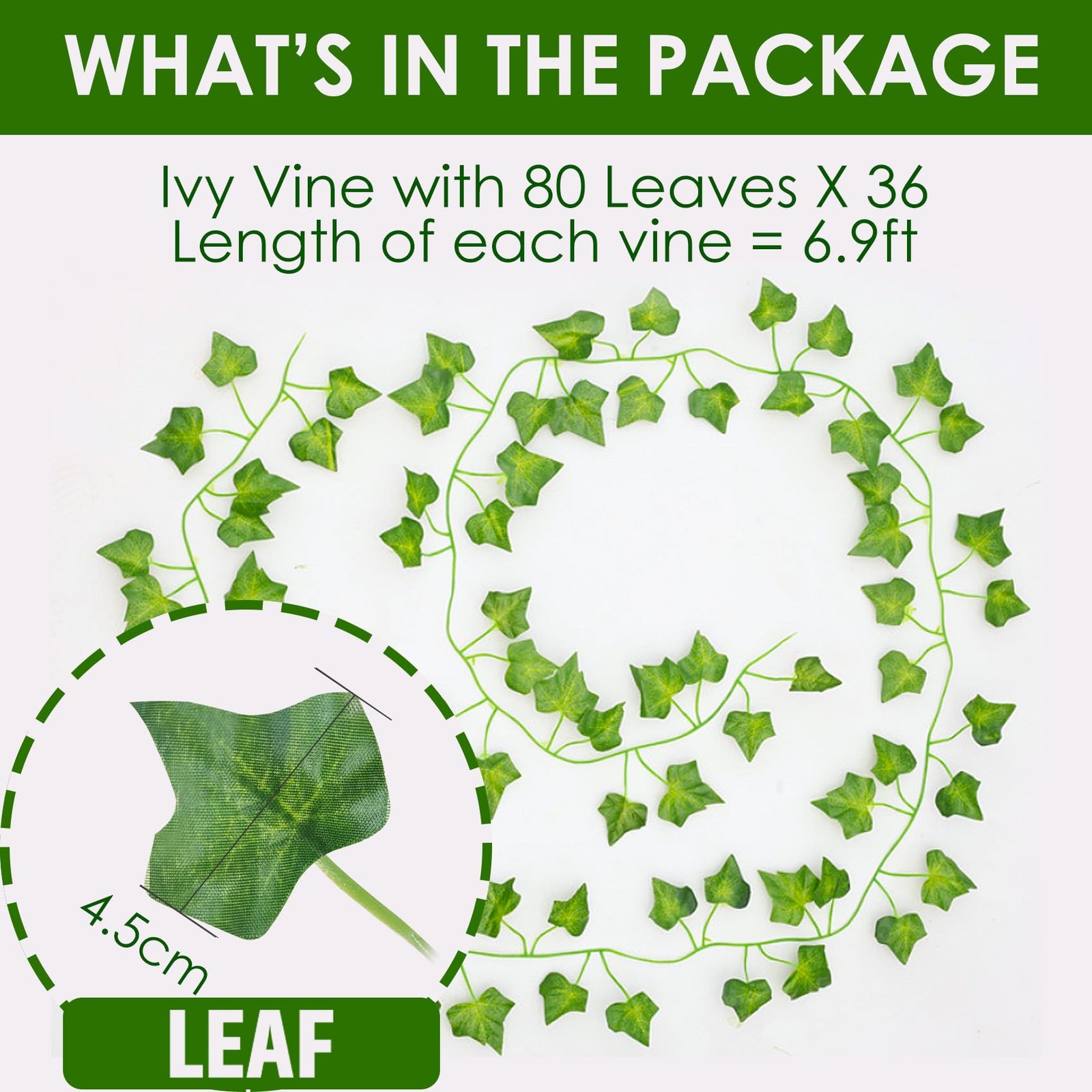 Artificial Ivy Garlands – 36Pack x 83 Inch Length – Realistic Fake Vines for …