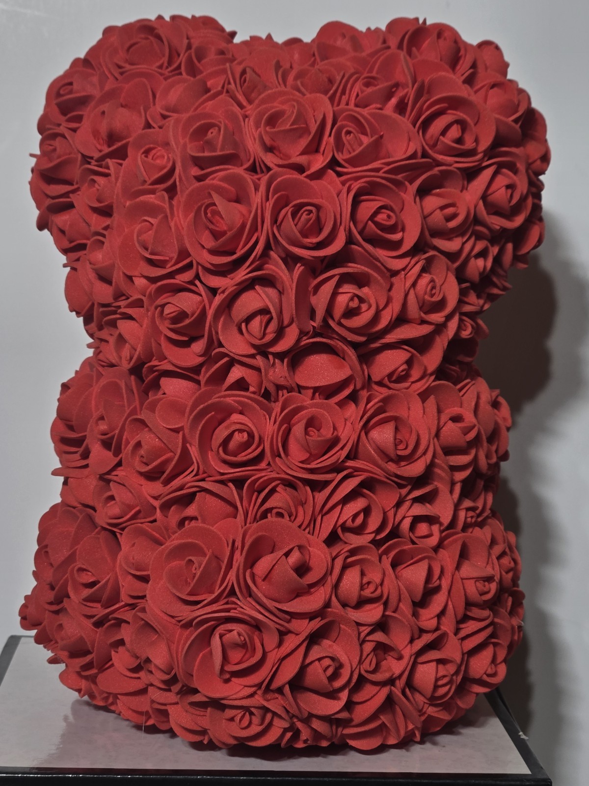 Always And Forever Flower TEDDY BEAR Handmade Foam Red Roses Love Valentine