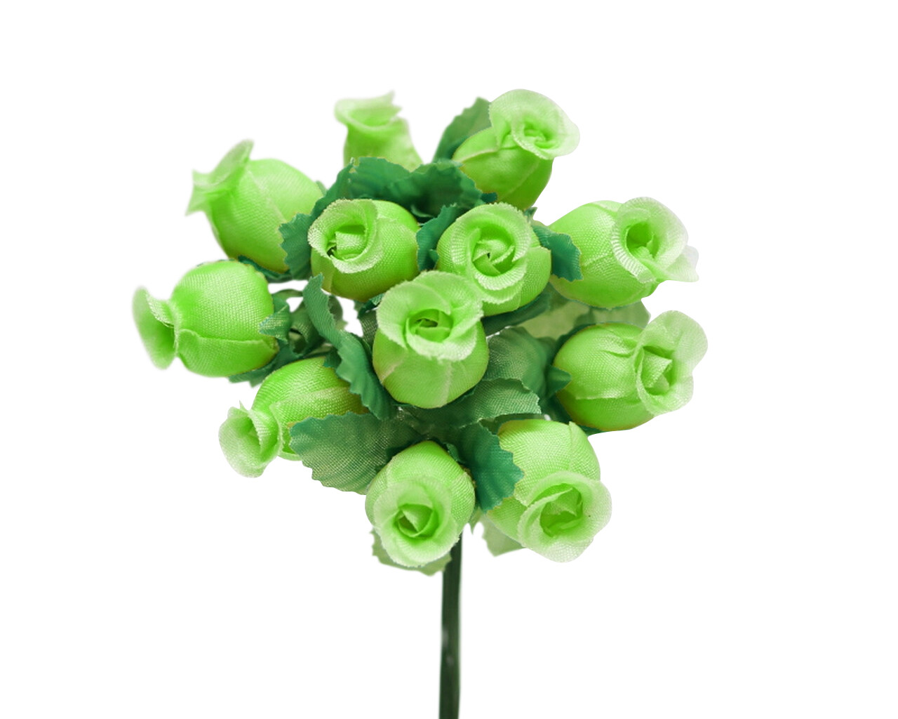 Apple Green Artificial Silk Flower Roses – 12 Mini Bouquet 12 Rosebuds 144 Total