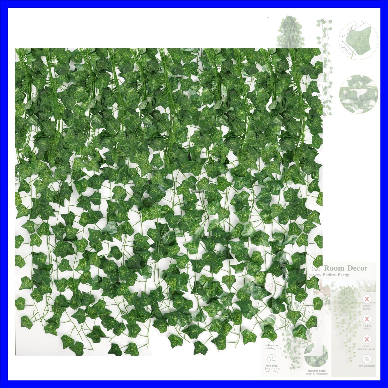 Fake Ivy for Room Decor 24 Pack Fake Vines Greenery Garland Fake Plants Hangi…