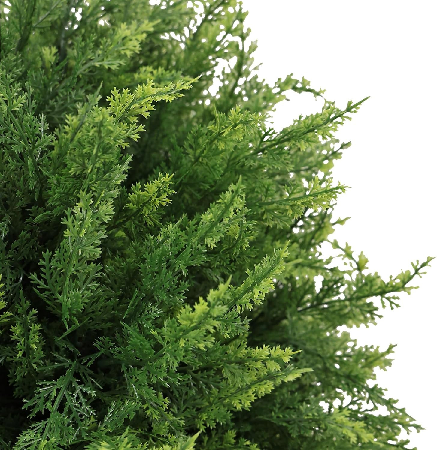 UV Resistant Faux Cedar Topiary Set of 2 for Outdoor Planter Decor, 24