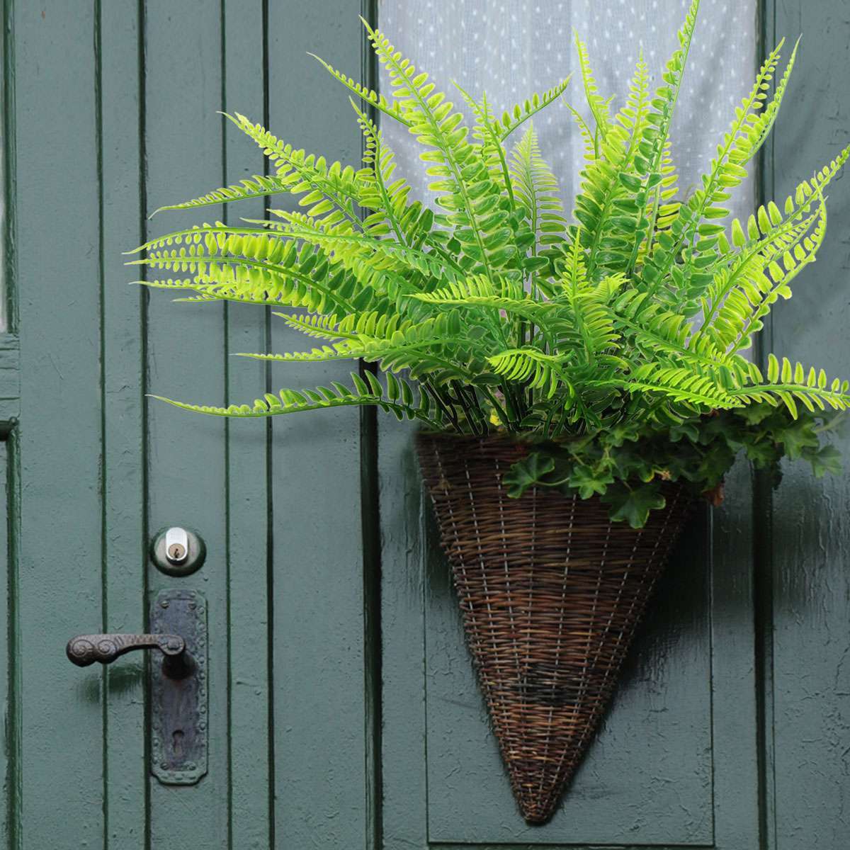6Pcs Artificial Fake Boston Fern Plant Bush Shrub Greenery Outdoor Home Decor