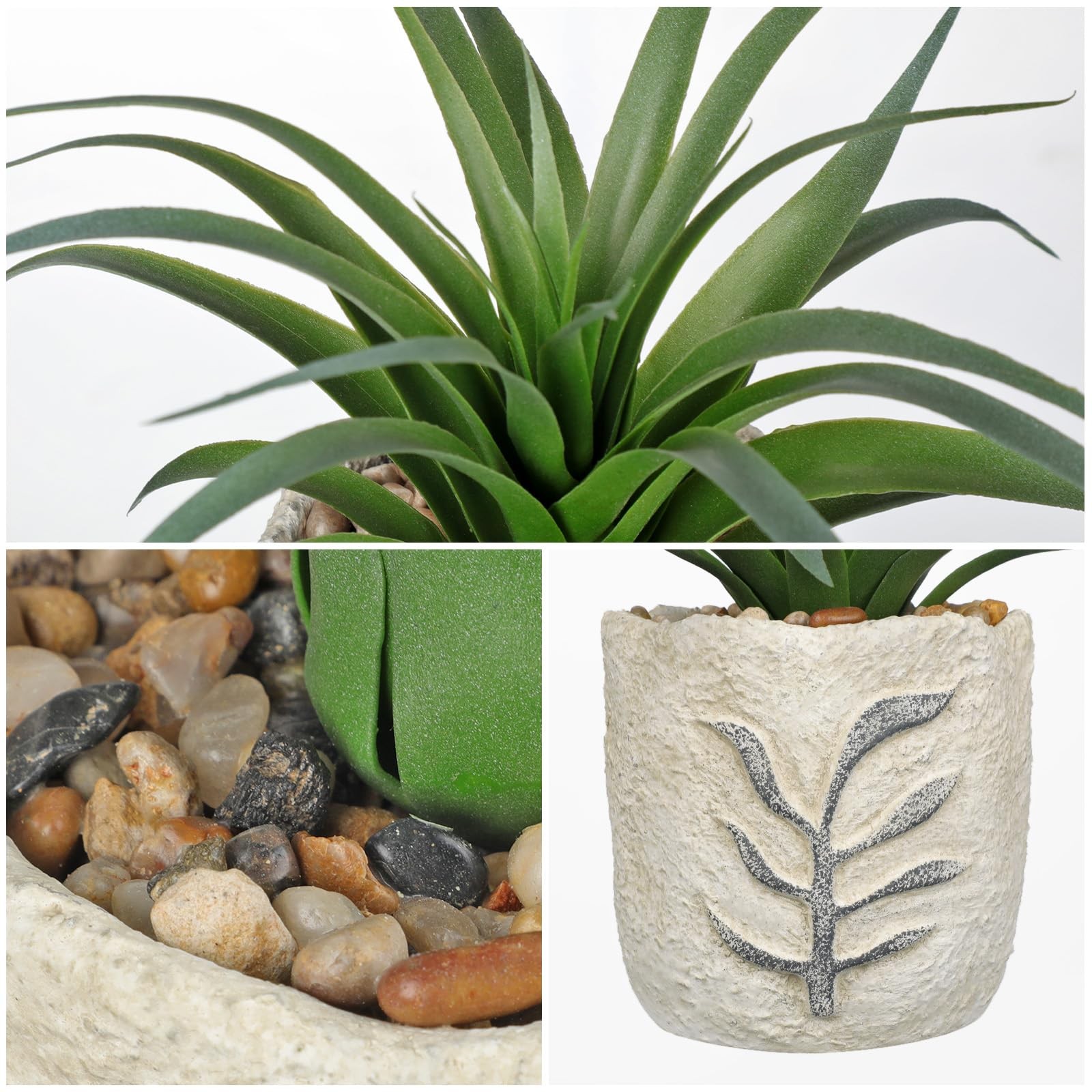 2 Pack Small Artificial Succulents Plants Potted Fake Spiked Succulent Plant …