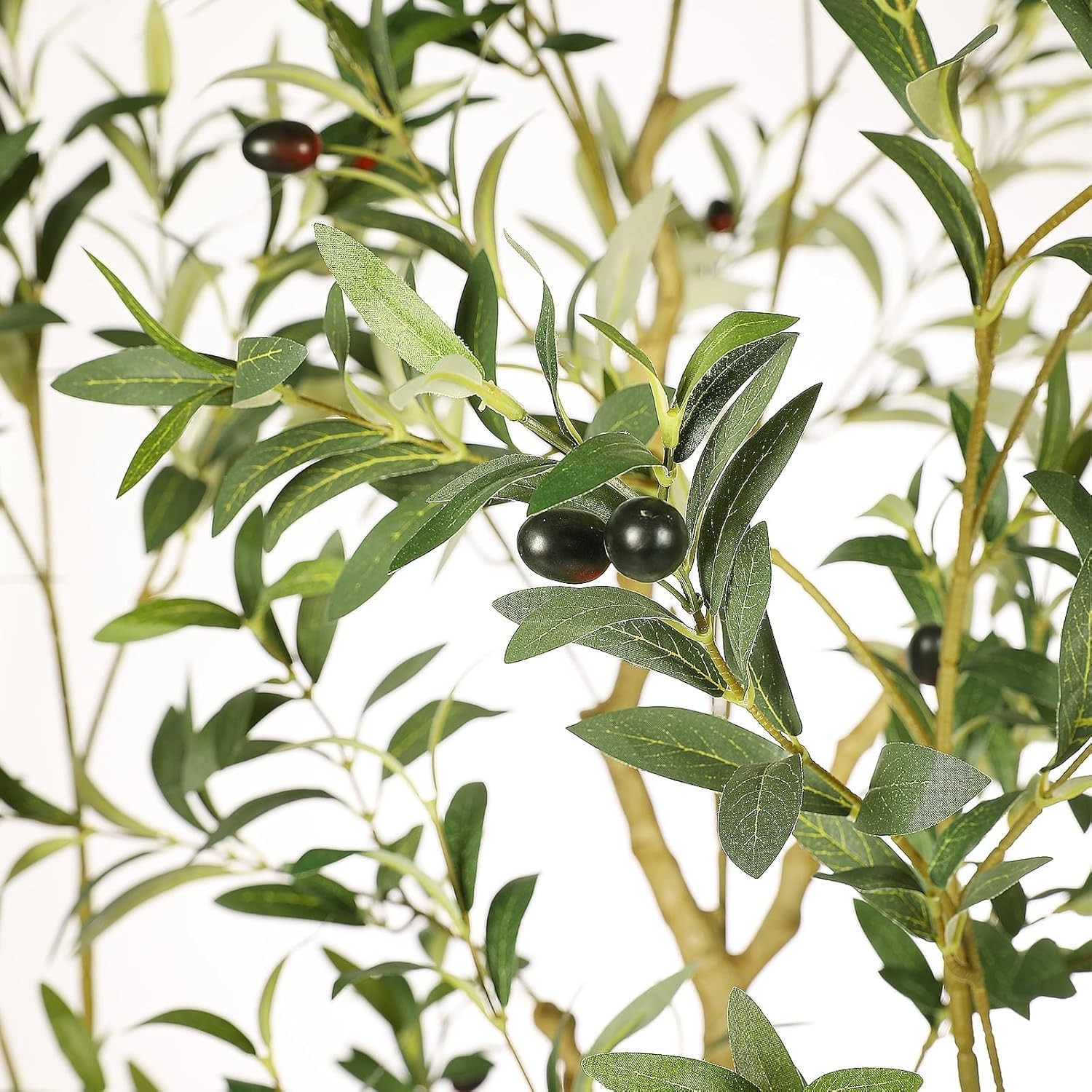 Olive Trees Artificial Indoor, 7FT Faux Olive Tree with Lifelike Branches and…