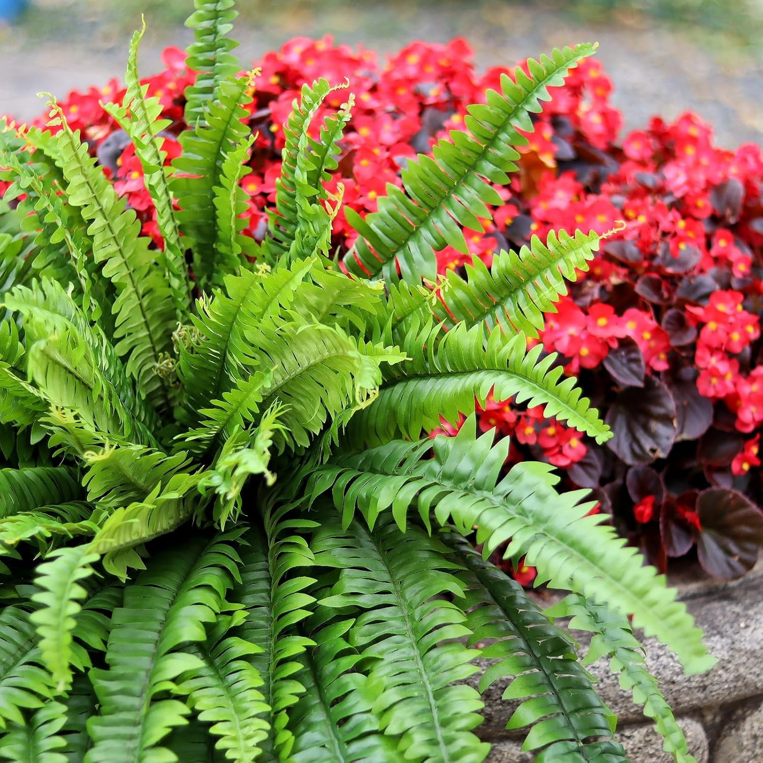 68″ Large Boston Fern – Lifelike Silk Plant for Home, Garden & Patio Decor