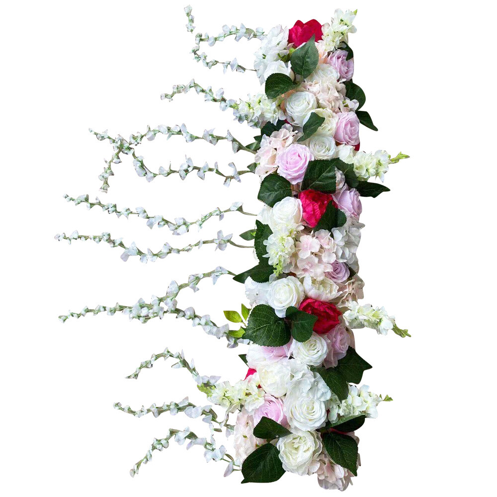 100cm Artificial Rose Flower Row Wedding Arch Stage Wall Background Decoration
