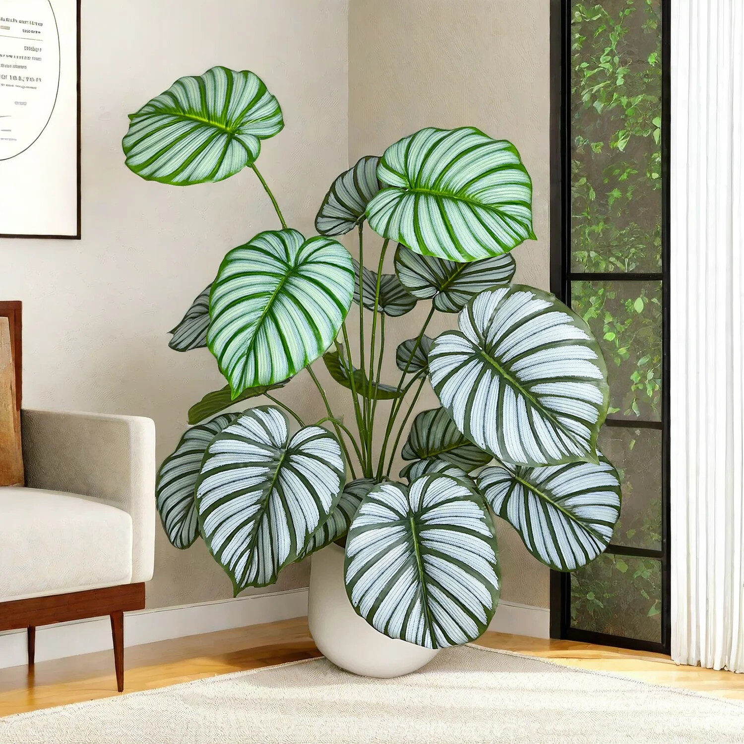 Plastic Monstera Plant Leaf Small fake plant New indoor home decor (without pot)