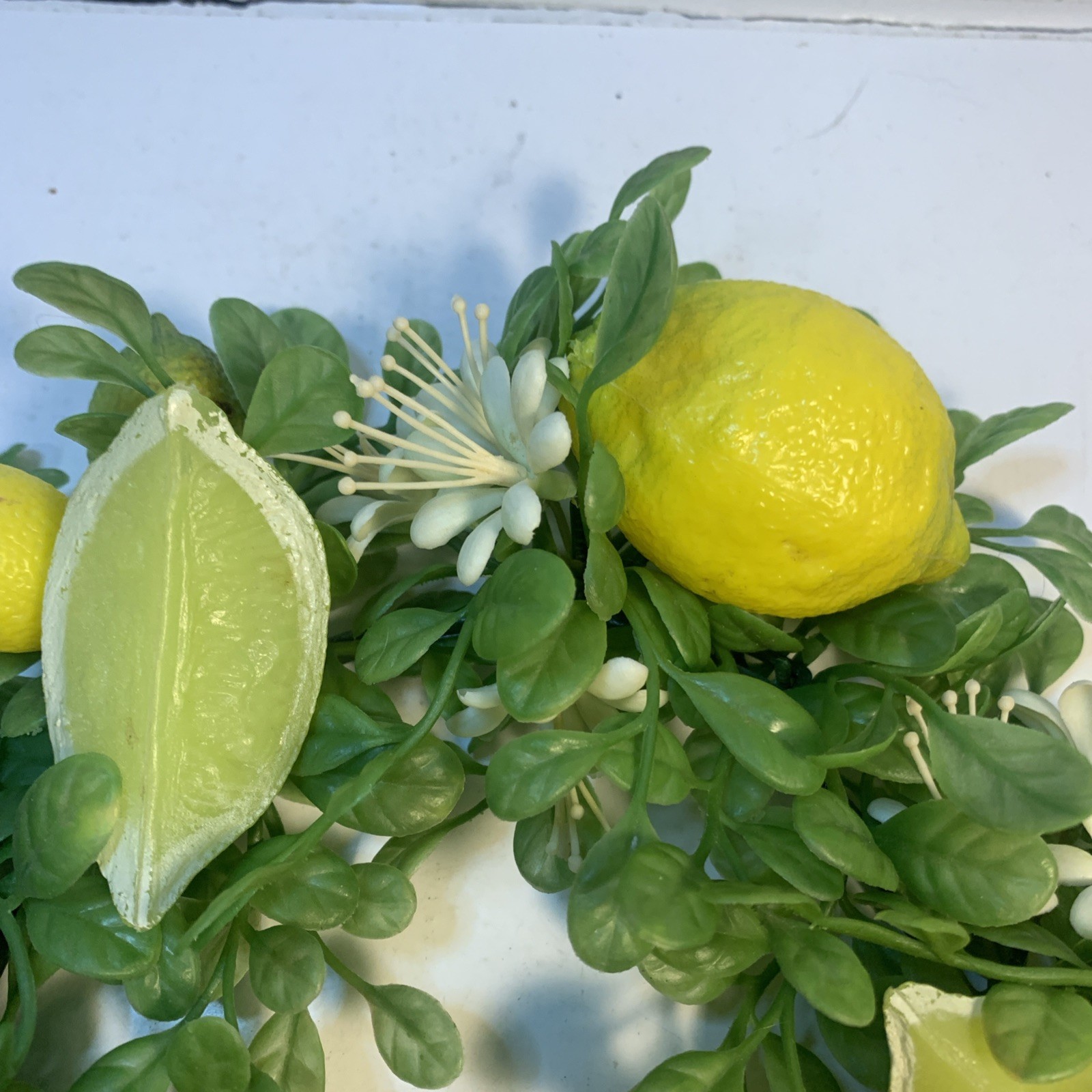 Vintage Plastic Lemon & Lime Candle Vase Ring fits up to 5 3/4″