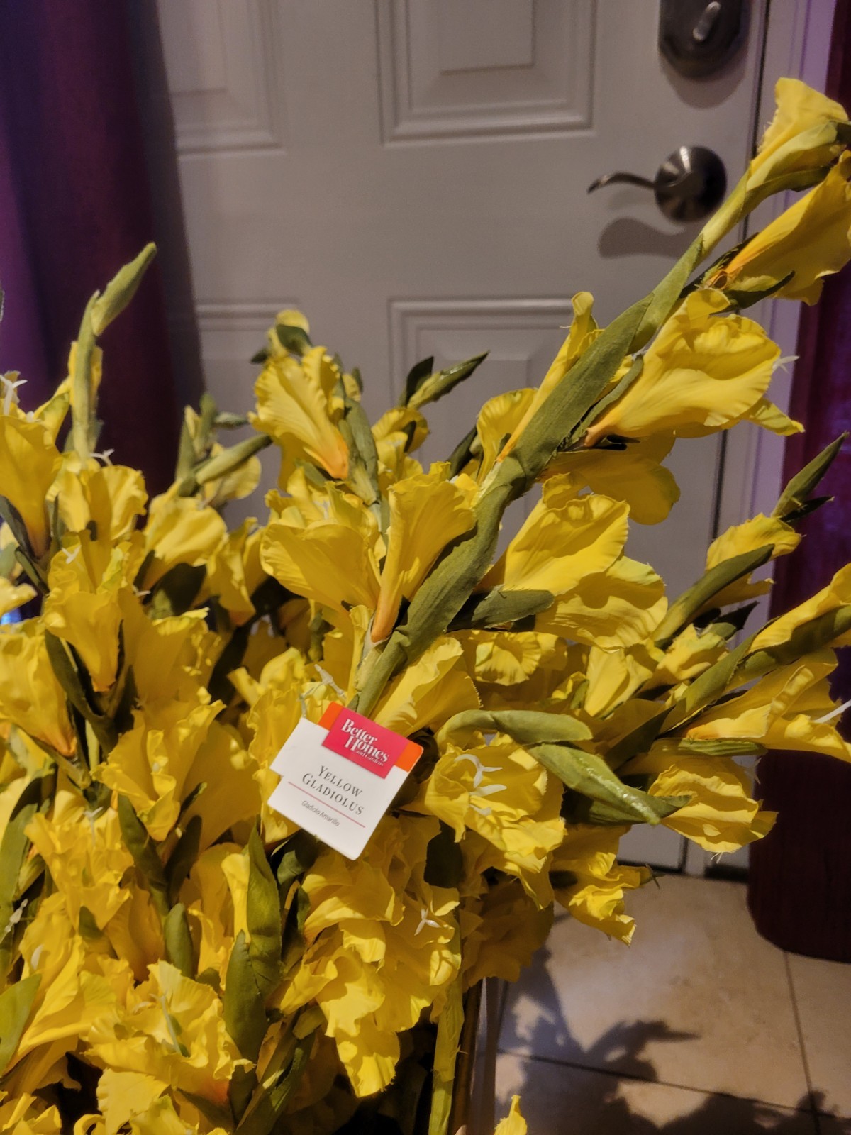 15 Pk Artificial Yellow Gladiolus Flowers Stem approx 36 inch L By Better Homes