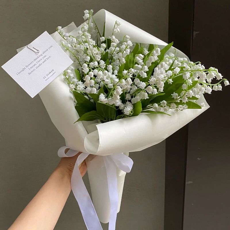6pcs Artificial Bellflower Lily Flower Plant – Home And Wedding Bridal Ornament