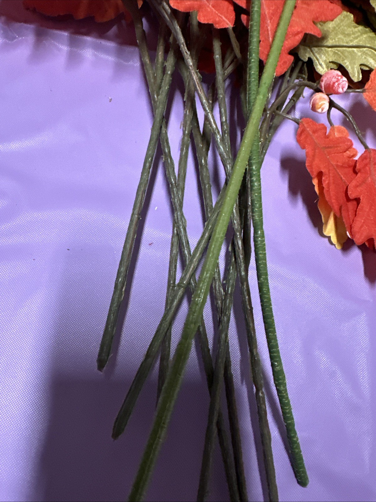 #A11 Lot 1 artificial flowers and leaves for decorations 3+ lbs