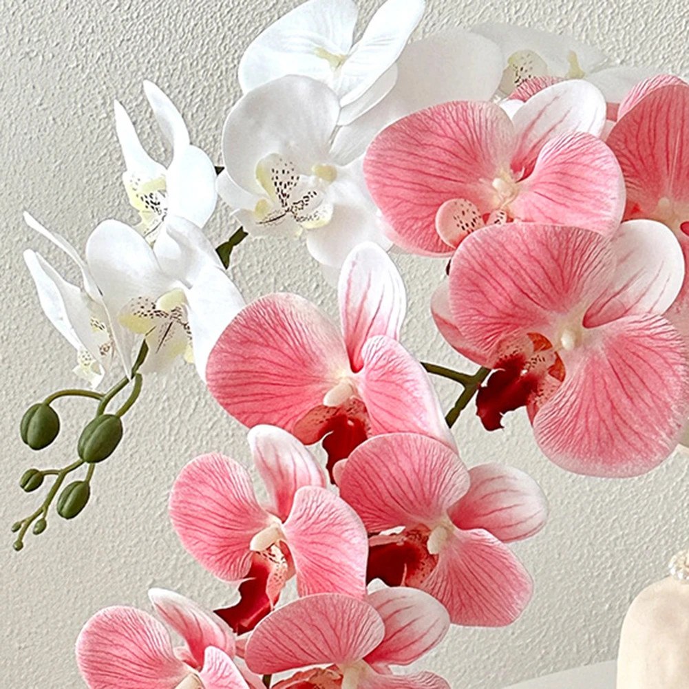 98Cm Long Phalaenopsis Artificial Flower Soft PVC Flowers Long-Lasting Beauty Re