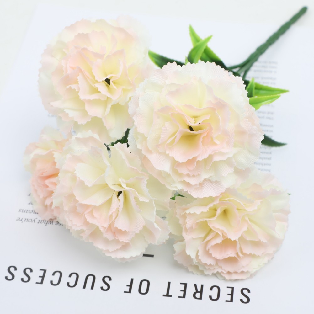 Fake Silk Carnation Bouquet for Baby Shower Birthday Celebration Decor