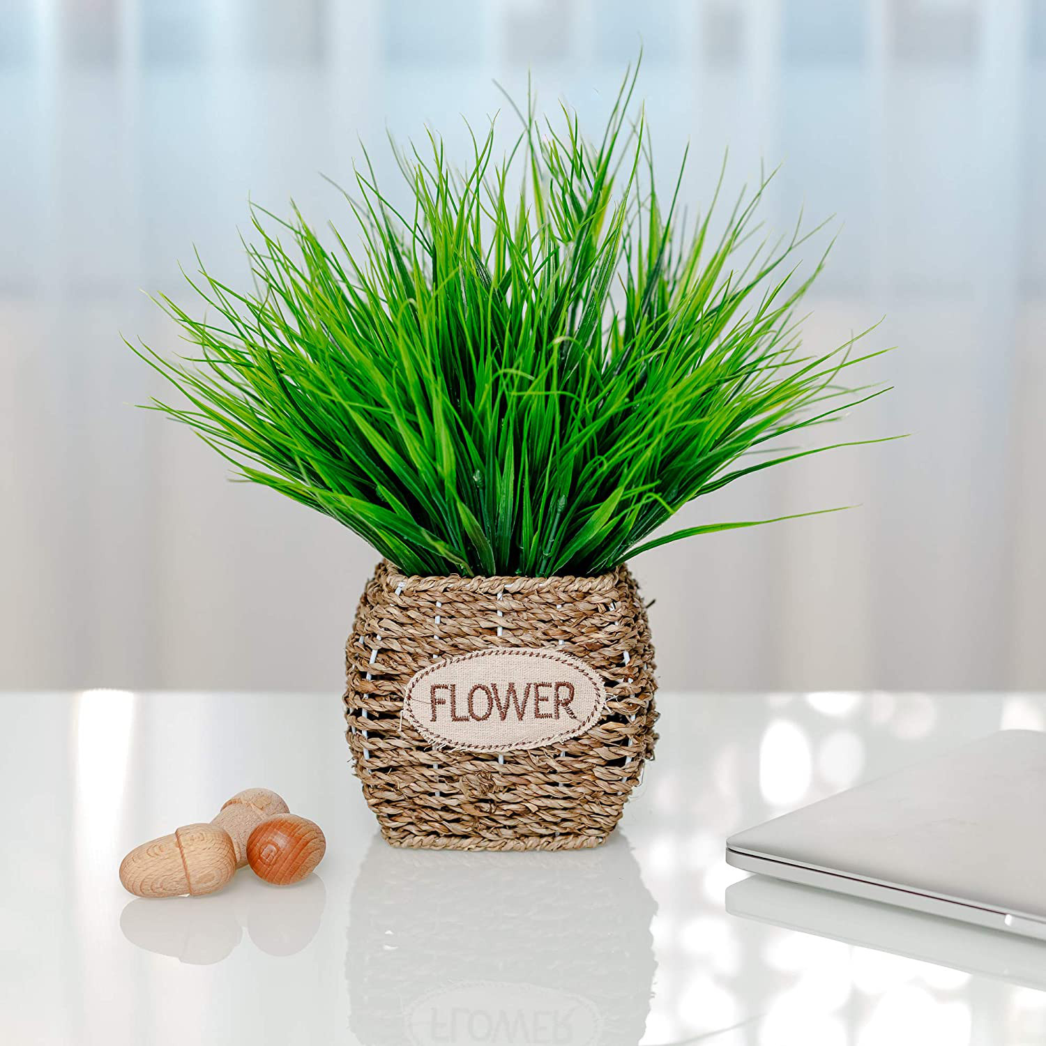 Artificial Wheat Fake Tall Grass 10 Bundles Outdoor Plants Greenery Flowers UV