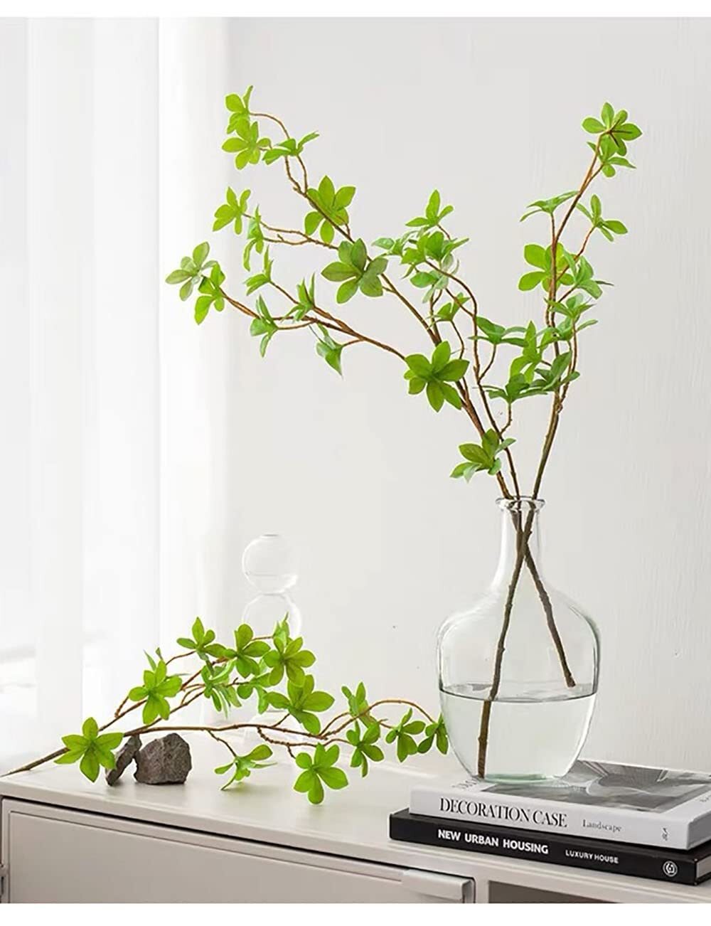 Artificial Greenery Stems Faux Branches with Leaves for Vase Fake Plants for …