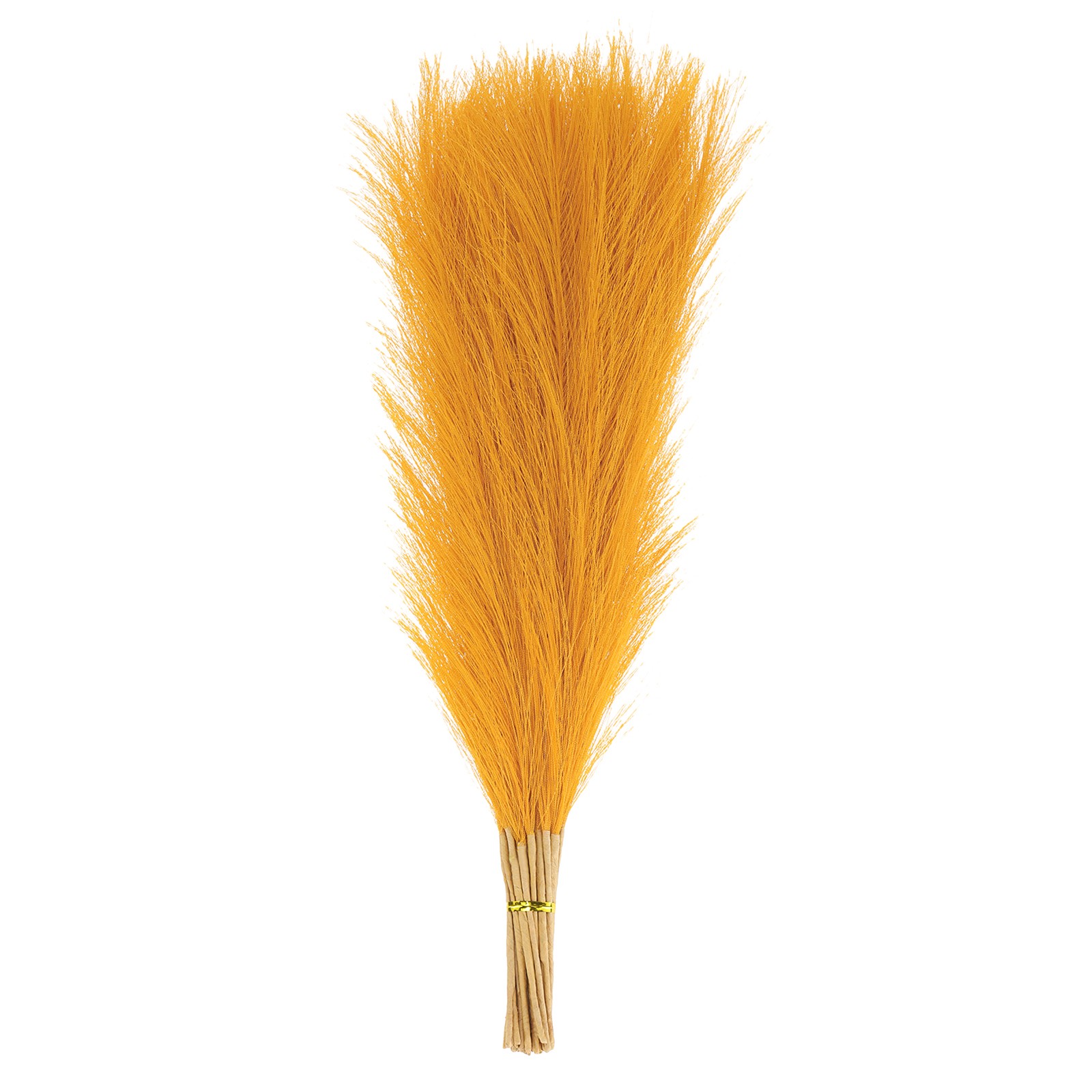 30PCS Faux Pampas Grass Decor, 17″/43cm Artificial Fluffy Grass Stems, Gold